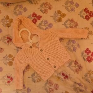 Carter's Pink Knit Hooded Cardigan